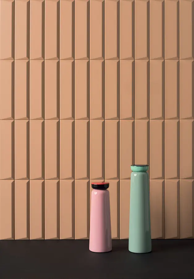 Background tile, Color brown, Ceramics, 5x20 cm, Finish matte
