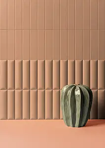 Background tile, Effect unicolor, Color brown, Ceramics, 5x20 cm, Finish matte
