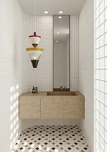 Mosaïque, Effet terrazzo, Teinte multicolore, Grès cérame émaillé, 33.7x33.7 cm, Surface antidérapante