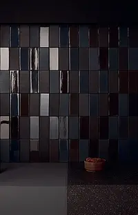 Colore nero, Piastrella di fondo, Gres porcellanato smaltato, 80x80 cm, Superficie antiscivolo