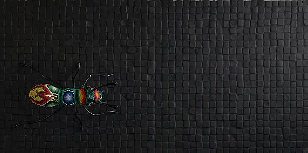 Effetto unicolore, Colore nero, Mosaico, Gres porcellanato non smaltato, 30x30 cm, Superficie opaca