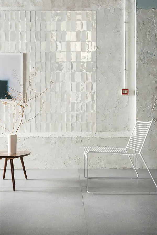 Płytki bazowe, Kolor biały, Ceramika, 7.5x15 cm, Powierzchnia błyszcząca