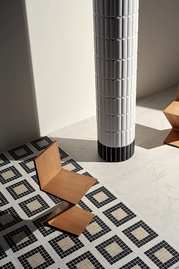 Background tile, Effect carrara, Color white, Glazed porcelain stoneware, 60x120 cm, Finish Honed