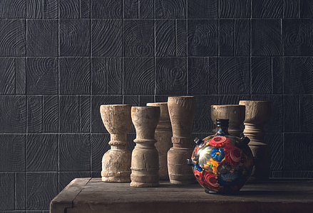 Grundflise, Uglaseret porcelænsstentøj, 11.5x14 cm, Overflade skridsikker