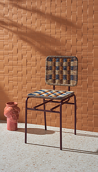 Background tile, Effect unicolor, Color brown, Ceramics, 6.2x12.5 cm, Finish matte