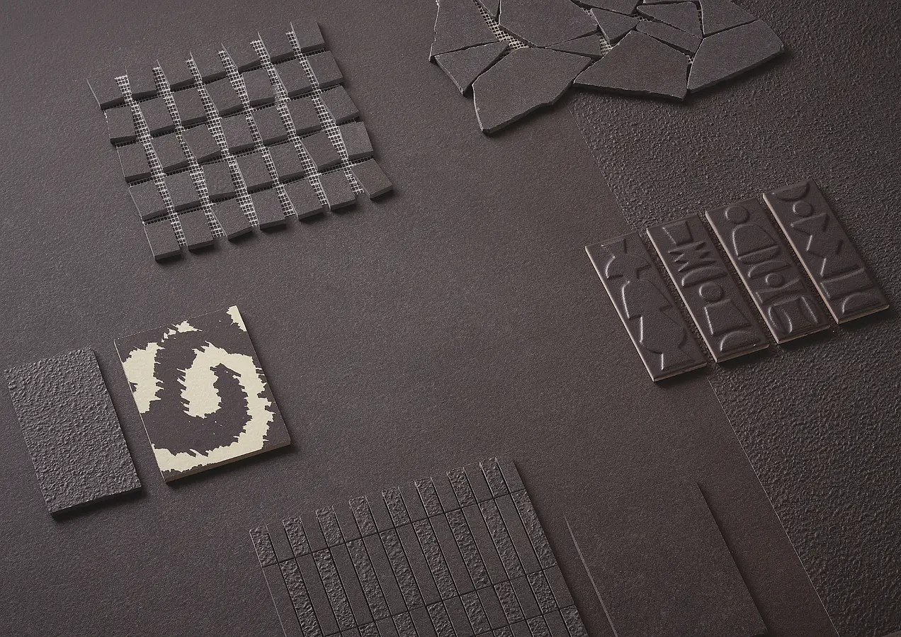 Background tile, Effect terracotta, Color brown, Glazed porcelain stoneware, 120x120 cm, Finish antislip