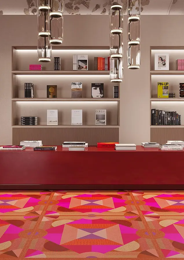 Background tile, Color multicolor, Glazed porcelain stoneware, 120x120 cm, Finish antislip