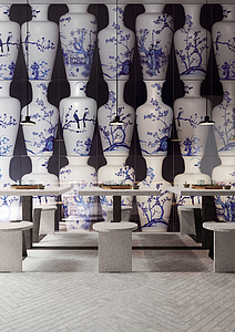 Paper41 Lux Porcelain Tiles produced by 41ZERO42, Style oriental, 