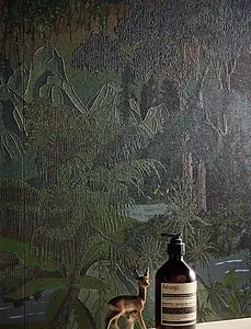 Grundflise, Farve grøn, Glaseret porcelænsstentøj, 50x100 cm, Overflade mat