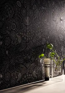 Hintergrundfliesen, Farbe schwarz&weiß, Glasiertes Feinsteinzeug, 50x100 cm, Oberfläche matte