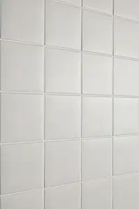 Piastrella di fondo, Effetto unicolore, Colore bianco, Gres porcellanato smaltato, 11.5x11.5 cm, Superficie antiscivolo