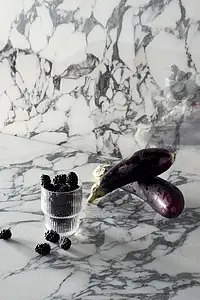 Grundflise, Effekt sten,other marbles, Farve sort, Glaseret porcelænsstentøj, 60x120 cm, Overflade poleret