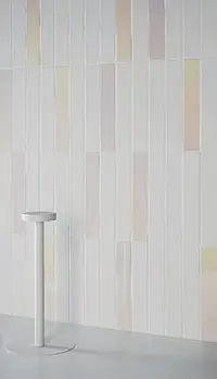 Bakgrunnsflis, Effekt ensfarget, Farge beige, Keramikk, 5x25 cm, Overflate matt