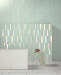 Background tile, Effect unicolor, Color sky blue, Ceramics, 5x25 cm, Finish matte