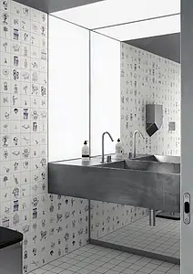 Background tile, Effect unicolor, Color white, Glazed porcelain stoneware, 10x10 cm, Finish matte