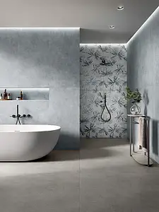 Background tile, Effect concrete, Color grey, Glazed porcelain stoneware, 119.8x119.8 cm, Finish antislip