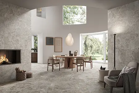 Background tile, Effect other stones, Color grey, Unglazed porcelain stoneware, 60x119.8 cm, Finish antislip