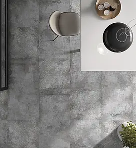 Piastrella di fondo, Effetto cemento, Colore grigio, Gres porcellanato smaltato, 60x60 cm, Superficie antiscivolo