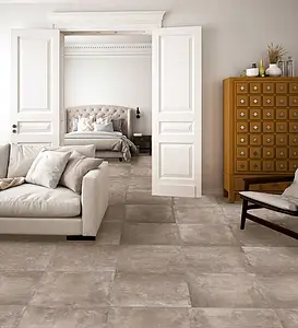 Background tile, Effect concrete, Color brown, Style patchwork, Glazed porcelain stoneware, 60x60 cm, Finish matte