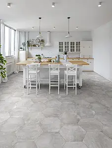 Background tile, Effect concrete, Color grey, Glazed porcelain stoneware, 52x60 cm, Finish matte