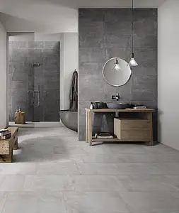 Background tile, Effect concrete, Color grey,black, Glazed porcelain stoneware, 30x60 cm, Finish matte