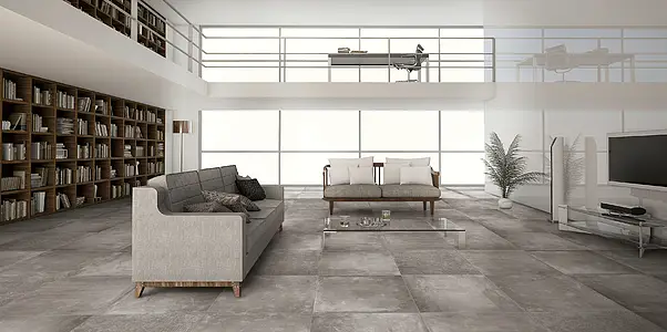 Bakgrundskakel, Textur betong, Färg grå, Glaserad granitkeramik, 60x60 cm, Yta matt