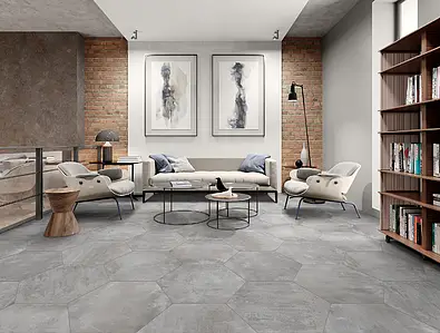 Bakgrundskakel, Textur betong, Färg grå, Glaserad granitkeramik, 52x60 cm, Yta matt