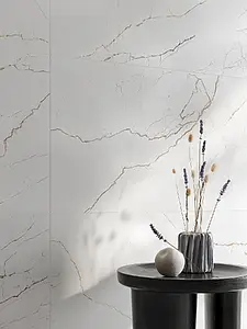 Background tile, Effect other marbles, Color white, Glazed porcelain stoneware, 60x119.8 cm, Finish matte