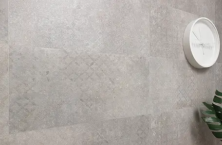 Carrelage, Effet béton, Teinte grise, Grès cérame émaillé, 40x80.2 cm, Surface antidérapante