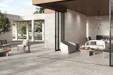 Background tile, Effect sandstone, Color grey, Unglazed porcelain stoneware, 60x119.8 cm, Finish antislip