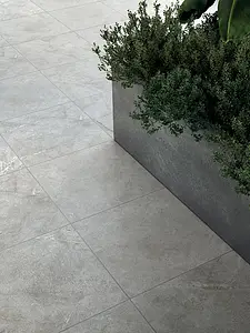 Piastrella di fondo, Effetto pietra,quarzite, Colore grigio, Gres porcellanato non smaltato, 60x60 cm, Superficie antiscivolo