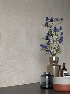 Grundflise, Effekt beton, Farve grå, Uglaseret porcelænsstentøj, 120x280 cm, Overflade skridsikker