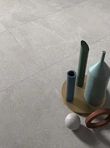 Piastrella di fondo, Effetto cemento, Colore grigio, Gres porcellanato non smaltato, 60x60 cm, Superficie antiscivolo