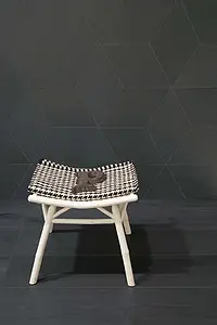 Piastrella di fondo, Effetto cemento, Colore nero, Gres porcellanato smaltato, 30x51.5 cm, Superficie antiscivolo