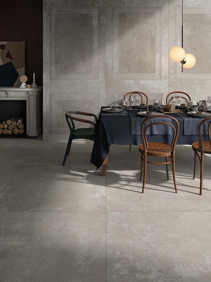 abk-ghost-1boiserie style, Bathroom, Public spaces, Kitchen, Living room, Outdoors, Glazed porcelain stoneware, wall & floor, Slip-resistance R10, R11, Rectified edge, Shade variation V2