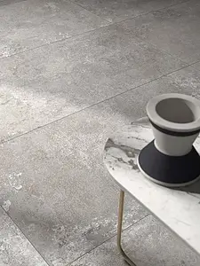 Basistegels, Effect betonlook, Kleur grijze, Geglazuurde porseleinen steengoed, 60x120 cm, Oppervlak antislip