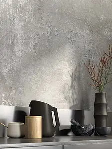 Background tile, Effect concrete, Color grey, Glazed porcelain stoneware, 120x280 cm, Finish antislip