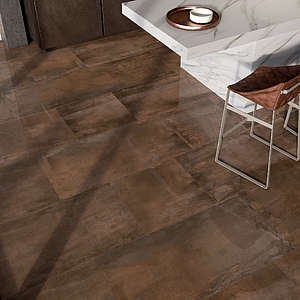 Interno 9 Porcelain Tiles produced by ABK Ceramiche, Metal effect