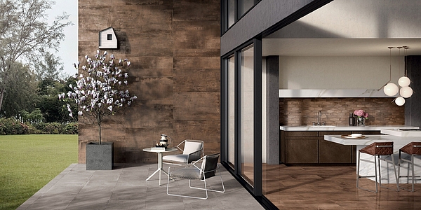 Interno 9 Porcelain Tiles produced by ABK Ceramiche, Metal effect