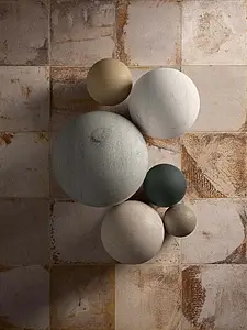 Bakgrundskakel, Textur metall, Färg beige, Glaserad granitkeramik, 20x20 cm, Yta halksäker