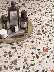 Play Porcelain Tiles produced by ABK Ceramiche, Terrazzo effect