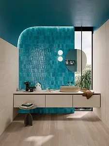 Background tile, Color sky blue, Style handmade,designer, Ceramics, 7.5x15 cm, Finish glossy