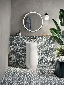 Bakgrundskakel, Textur betong, Färg grå,vit, Stil hanverksmässig,designer, Glaserad granitkeramik, 20x20 cm, Yta matt