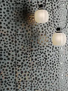 Bakgrundskakel, Textur metall,betong, Färg grå,svart, Stil hanverksmässig,designer, Glaserad granitkeramik, 20x20 cm, Yta matt