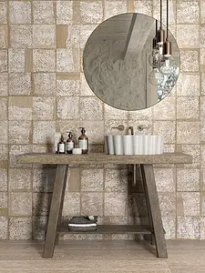 Background tile, Effect wood, Color beige,white, Style handmade,designer, Glazed porcelain stoneware, 20x20 cm, Finish matte