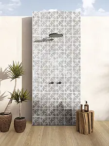 Background tile, Effect concrete, Color grey,white, Style handmade,designer, Glazed porcelain stoneware, 120x280 cm, Finish matte