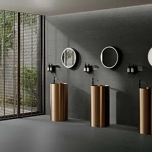 Grundflise, Effekt basalt, Farve sort, Stil designer, Uglaseret porcelænsstentøj, 20x120 cm, Overflade skridsikker