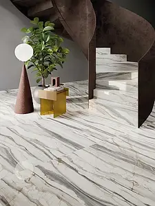 Carrelage, Effet pierre,autres types de marbre, Teinte beige,grise,blanche, Grès cérame non-émaillé, 120x120 cm, Surface polie