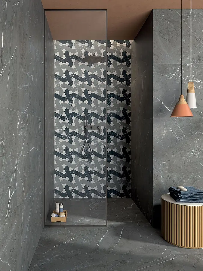 Background tile, Effect other marbles, Color multicolor, Glazed porcelain stoneware, 60x120 cm, Finish polished