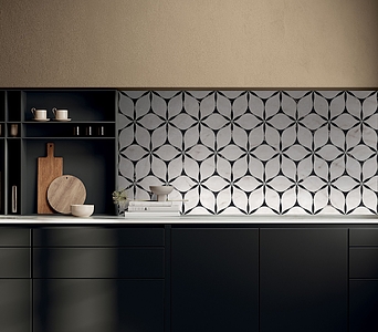 Background tile, Effect other marbles, Color black & white, Glazed porcelain stoneware, 60x120 cm, Finish polished